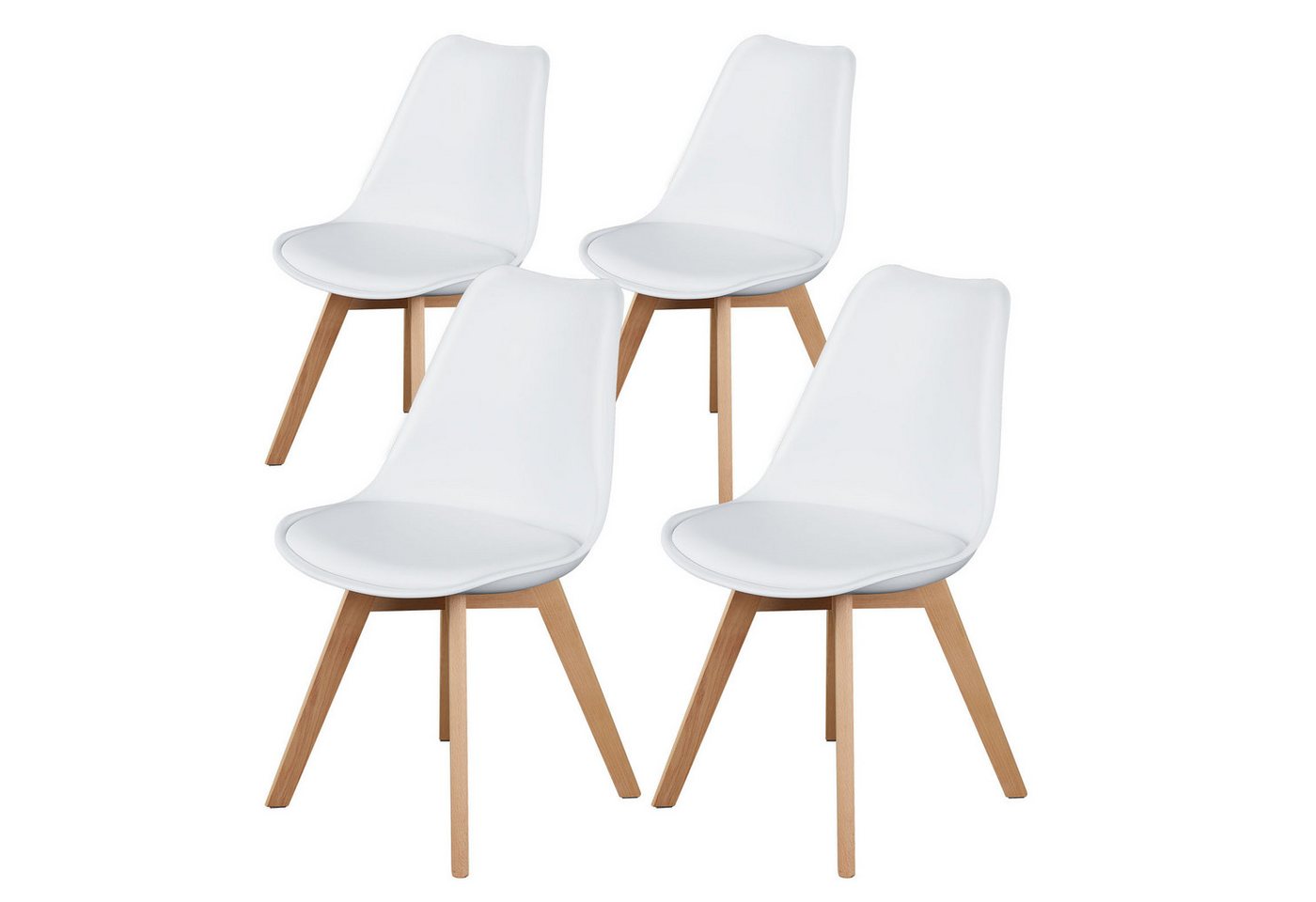 JOEAIS Esszimmerstuhl 4er Set Küchenstühle Essstühle Dining Chair Polsterstuhl, für Küche Schlafzimmer Esszimmer mit Rückenlehne Armlehnenstuhl von JOEAIS