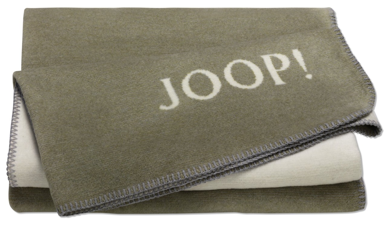 Joop! Wohndecke Kuscheldecke 150x200 cm Melange Doubleface oliv natur 781864 von JOOP!