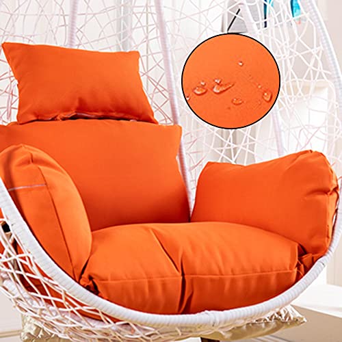 JORAsa Kissen für Egg Chair Swing, Outdoor-Hängesesselkissen Flauschig, Wasserdichter Ersatzbezug für Hängesesselkissen, Hängesesselkissen mit Kopfstütze und Armlehnen Orange HGTRH von JORAsa