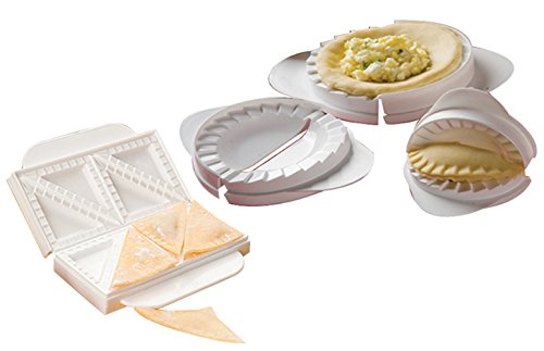 JOSKO Produkte LE Chef & PANSOTTI Teigtaschenformen Set, Kunststoff, Weiß, 27x14x5 cm, 4-Einheiten von JOSKO Produkte