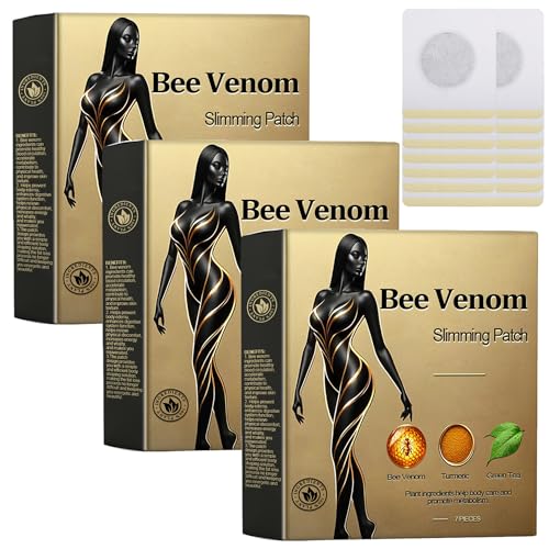 JPZI Todahof Bienengift Schlankheitspflaster, Bienengift Lymphdrainage Pflaster, Todahof Bee Venom Plaster, Todahof Bee Venom Lymphatic Drainage Plaster, 7 Pieces/Box (3 Box) von JPZI