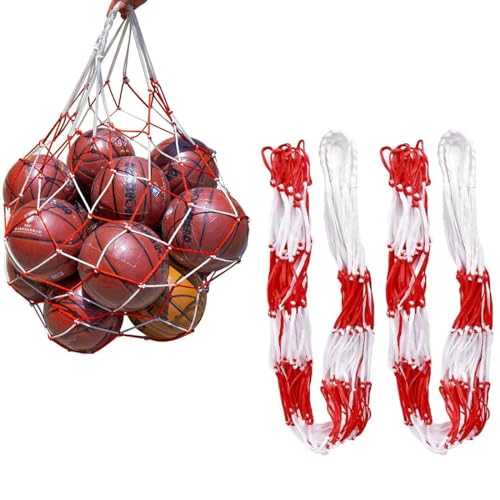 2 Stück Ballnetz Net Tasche Tragbare Ballnetz Sports Ball Ballnetz Ballnetz Tasche Balltragenetz Tragbar Nylon Balltaschen Ball Netztasche für Fußball Basketball Volleyball Rugbyball Handball von JRYXDS