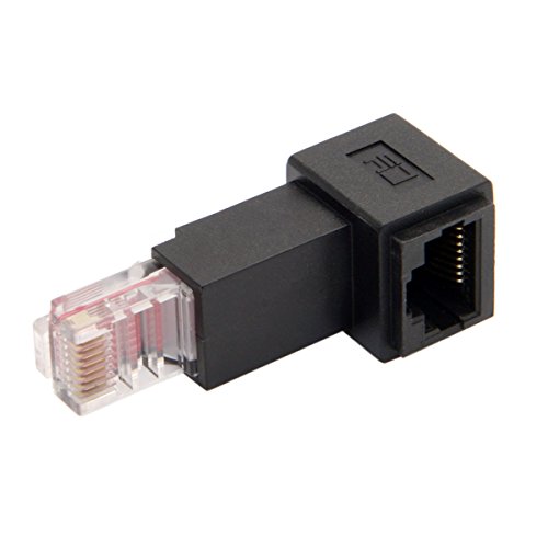 8P8C FTP STP UTP Cat 5e LAN-Ethernet-Adapter von Stecker zu Buchse um 90 Grad abgewinkelt von xiwai