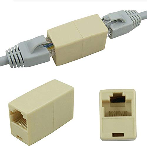 JTLB Netzwerk-Extender 16 X 15 X 3, 10 Stück, Netzwerk-Ethernet, Dual-LAN-Kabel mit Geradem Kopf, Koppler, RJ45-Extender, Netzwerkkabel-Anschluss (Wie Gezeigt) von JTLB