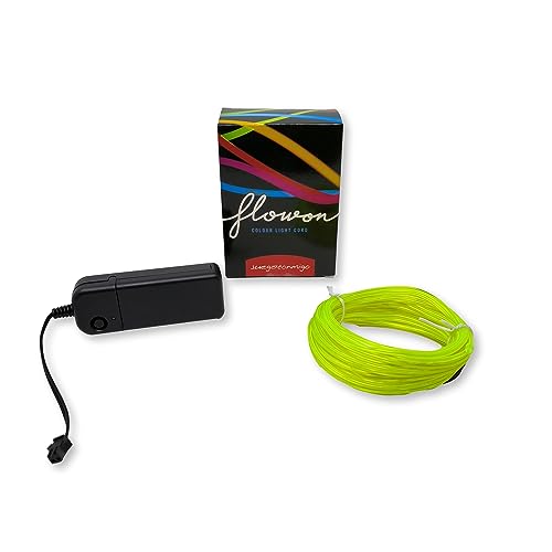 FLOWON Kabel-Neonlichter, flexible LED-Farben. 3 Betriebsmodi. 7 Meter lang. LED-Streifen, Halloween-Party-Dekoration, farbiges Lichtkabel (Grün) von JUEGACONMIGO