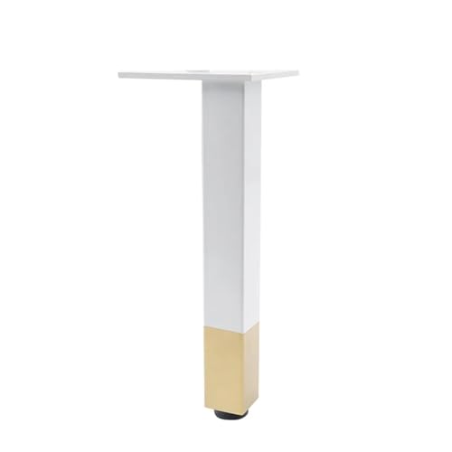 JUNCHENGBAO 4 STÜCKE Verstellbare Möbelbeine Metallstützfuß for Couchtisch Schrank Stuhl Sofa Bett Möbel Hardware Füße(Color:White golden 30cm) von JUNCHENGBAO