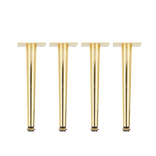 JUNCHENGBAO 4 Stück Möbelbeine Gold Schwarz Verstellbare konische Metallfüße for Tisch Sofa Schrank Schrank Hocker Stuhl Füße Zubehör(Color:Straight 12CM) von JUNCHENGBAO