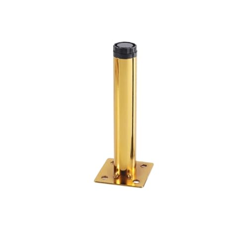 JUNCHENGBAO 4 Stück verstellbare Möbelbeine aus Metall for TV-Schrank, Schrank, Kaffee, Tee, Barhocker, Stuhlfüße, hoch 10/12/13/15/17/18 cm, mit Schraube(Color:Gold 12cm) von JUNCHENGBAO