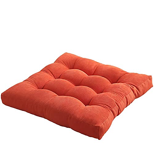 JUNGEN Stuhlkissen Outdoor 45×45cm Orange Gartenstuhlauflagen Sitzkissen für Gartenstuhl Kissen Auflage Polster Stuhlauflage Sitzpolster Quadratisches Sitzauflage für Outdoor Garten Bürostühle von JUNGEN