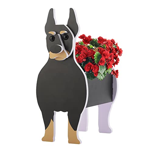 JUOPZKENN Hundepflanzer-Pflanztöpfe, PVC-Hundepflanzer-Pflanztopf, Cartoon-Haustier-Hunde-Blumentopf, Sukkulenten-Kaktus-Pflanzgefäß-Blumentopf-Pflanzenbehälterrahmen für Den Innen- und(Durbin) von JUOPZKENN