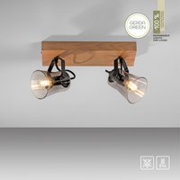 Deckenleuchte GREEN LANGSTRÖM, 2x E14/10Watt max., Holz-natur von JUST LIGHT