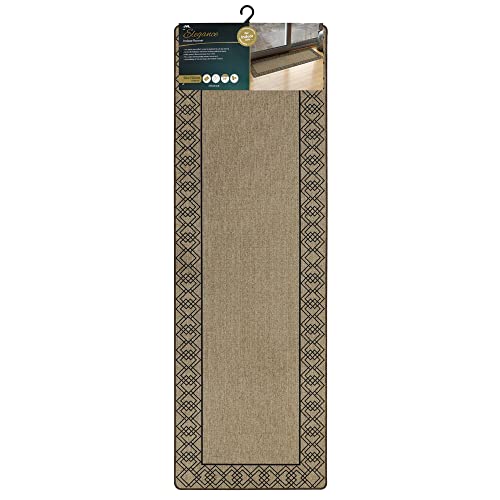 JVL Läufer Elegance 50 x 150 cm, Diamantbordüre, 01-281, beige von JVL