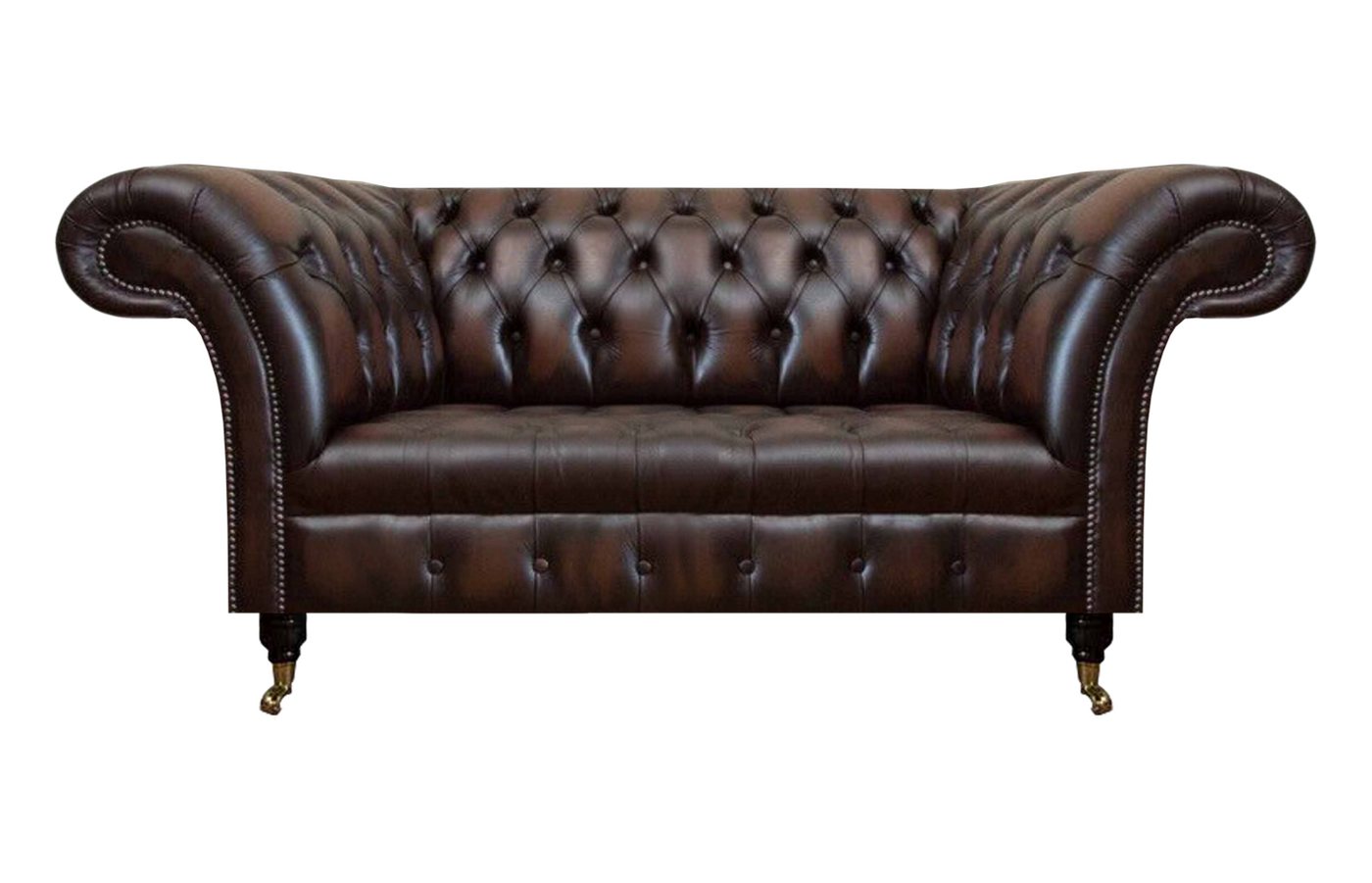 JVmoebel 2-Sitzer Braun Luxus Leder Sofa Zweisitzer Couch Wohnzimmer Polstermöbel, 1 Teile, Made in Europa von JVmoebel
