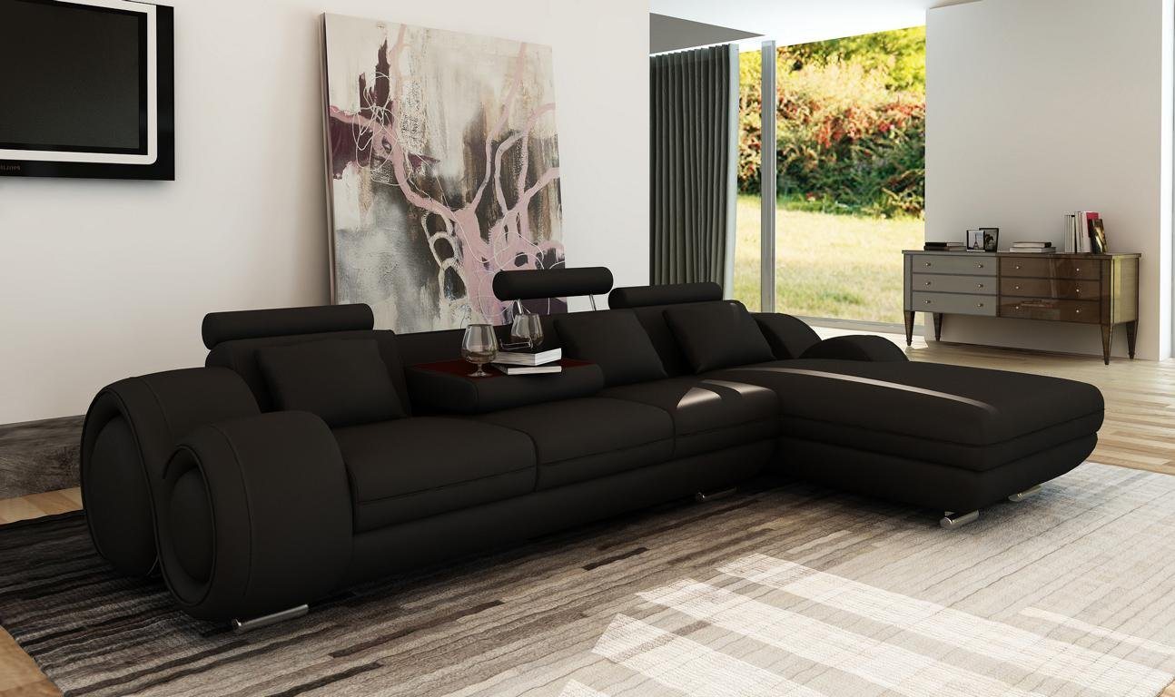 JVmoebel Ecksofa, Multifunktions Leder Sitz Polster Wohnzimmer Leder Sofa Couch 4085 von JVmoebel