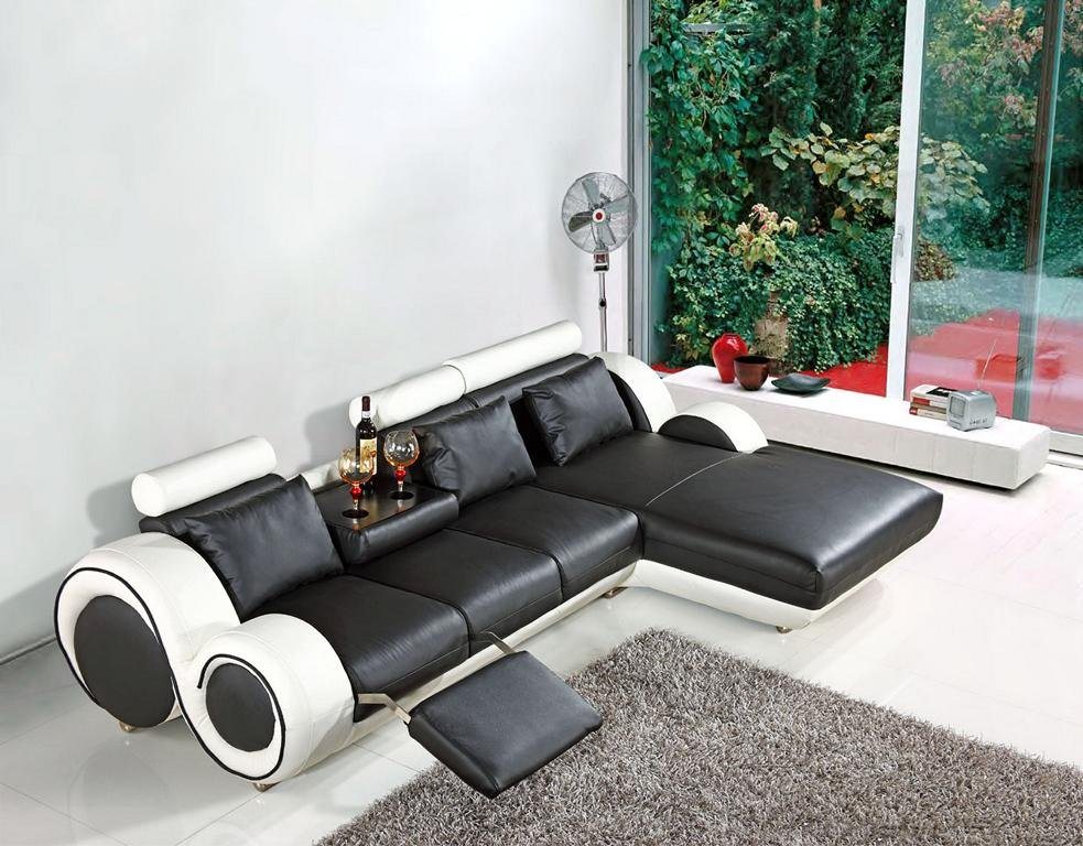 JVmoebel Ecksofa, Multifunktions Leder Sitz Polster Wohnzimmer Leder Sofa Couch 4085 von JVmoebel