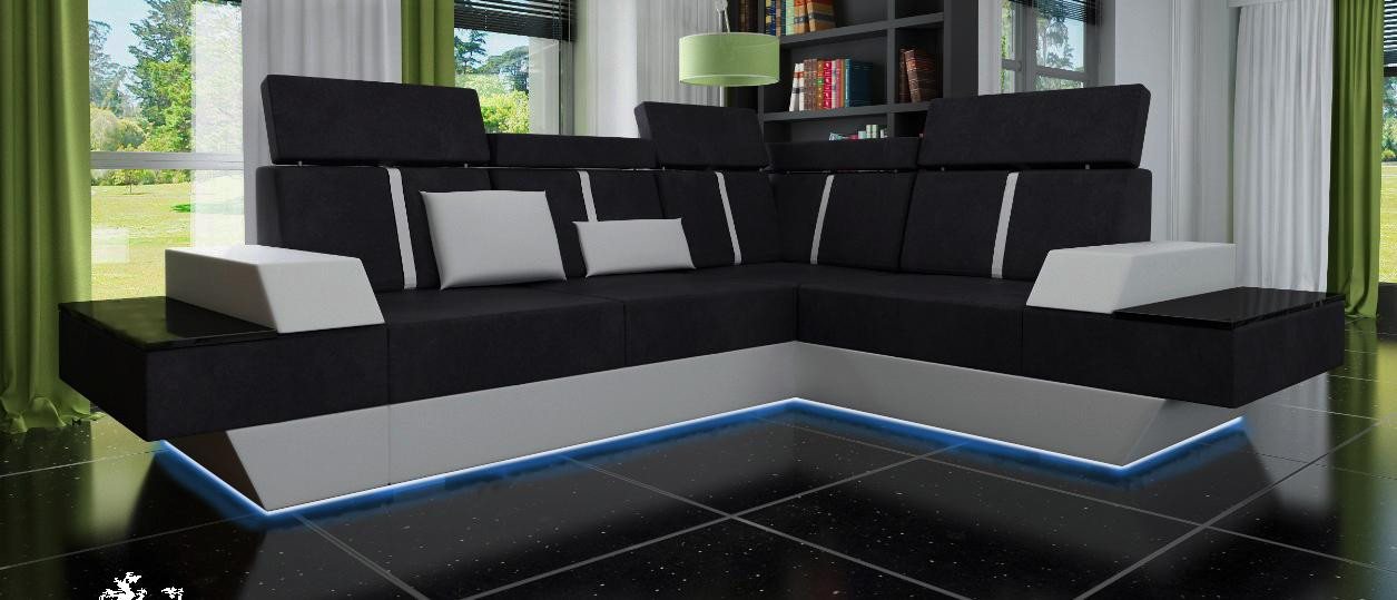 JVmoebel Ecksofa Design Wohnlandschaft Sofa Ecksofa USB Stoff Textil Leder, 1 Teile, Made in Europa JVmoebel Ecksofa Design Wohnlandschaft Sofa Ecksofa USB Stoff Textil Leder, 1 Teile, Made in Europa von JVmoebel