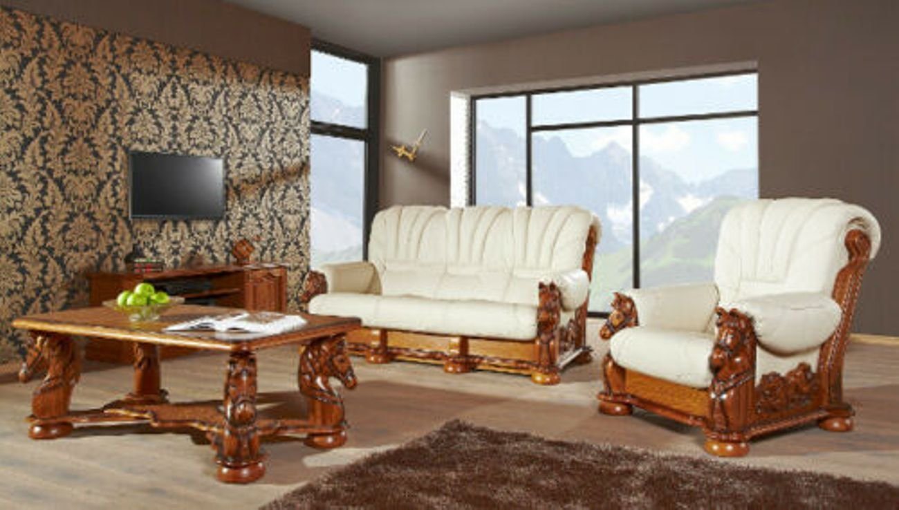 JVmoebel Sofa Klassischer Zweisitzer Couch Sofas Polster Sofa 2 Sitzer Leder Couch, Made in Europe von JVmoebel