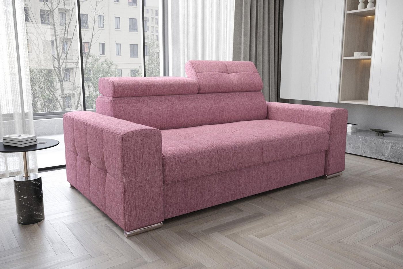 JVmoebel Sofa Designer Zweisitzer Couch Polster Textil Leder Sofa Design 2 Sitzer, Made in Europe von JVmoebel