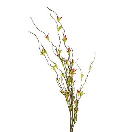 JYCRA 4 Stück Künstliche Weidenkätzchenzweige, Lockige Weidenzweige, Künstliche Blumen für Hohe Vasen, Künstliche Grünzweige, Stiele, DIY-Blumenarrangement für Vasenfüller, Zuhause, Hochzeit,(#4) von JYCRA