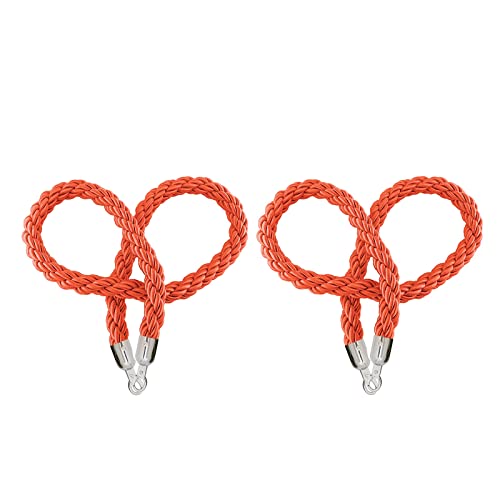 Absperrkordel Trennseil Absperrseile Für Stangenwarteschlangen Mit Silbernen Haken, Gedrehtes Hanf-Trennseil Zur Massenkontrolle, Hotels Konzerte Autoshow (Color : Orange, Size : 4.5m/14.7ft) von JYHHCYS