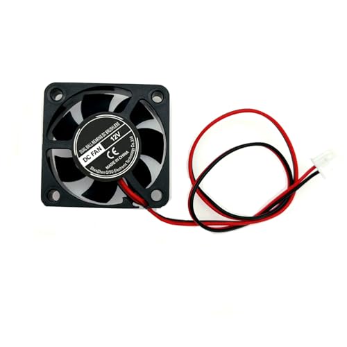 JZK 40x40x10 mm 2-polig DC 12V Mini Lüfter mit Kabeln 4010 kleiner leiser Lüfter 40mm 4cm 12V bürstenloser DC-Lüfter PC-Gehäuselüfter 3D-Drucker-Lüfter mit Kabel und Stecker von JZK