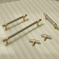 3'3.78" 5.0" 6.3" 7.55"8.8" Solid Drawer Pulls Kommode Knäufe Messing Küchenschrank Griffe Moderne Garderobe Schrank von JackAccessories