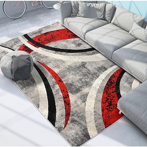 Jadorel Teppich für Wohnzimmer, aus Polypropylen, weich und seidig, Öko-Tex® | Grau – 240 x 320 cm von Jadorel