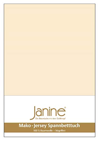 Janine Spannbetttuch 5007 Mako Jersey 180/200 bis 200/200 cm leinen Fb. 27 von Janine