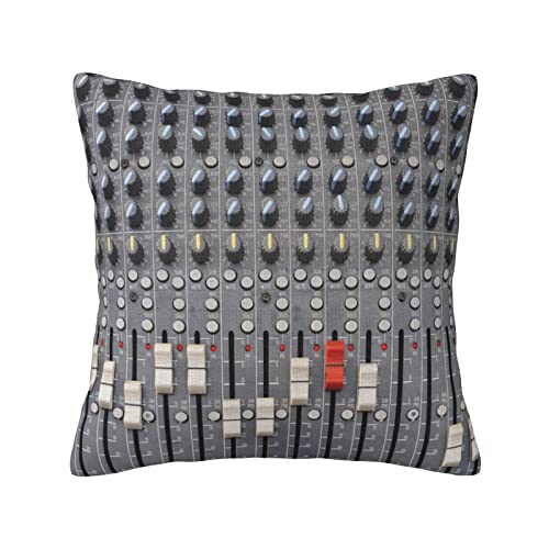 Janleap Überwurf-Kissenbezug Musik-Mixer-Sound, dekorativer Kissenbezug, Lustiges Mischen von Tonaufnahmen, Überwurf-Kissenbezug, Kissenbezug für Zuhause, Couch, Bett, Sofa, Dekoration, 45 x 45 cm von Janleap