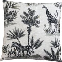 Afrika Safari/Dschungeltiere Zebra Giraffe Gepard in Natürlichem Grau Und Schwarz Kissenbezug/Kissenbezug von Janscosycushions