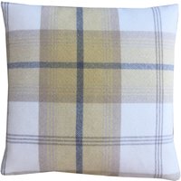 Balmoral Ochre Cream Beige Tartan Plaid Tweed Check Country Kissenbezug/Kissenbezug von Janscosycushions