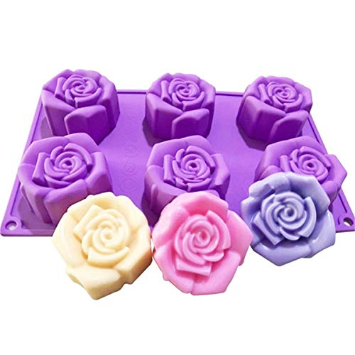 JasCherry Rose Form Antihaft Silikon Backform Kuchenbackform - Muffinform Brotbackform für Kuchen, Seife, Gelee, Muffins, Pudding, Cake #2 von JasCherryDirect