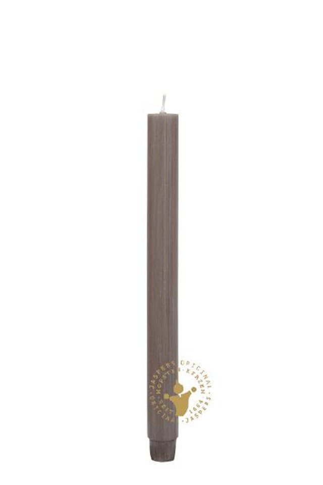 Jaspers Kerzen Tafelkerze Flachkopf-Stabkerzen dunkel-leinen 185 x 26 mm, 1 von Jaspers Kerzen