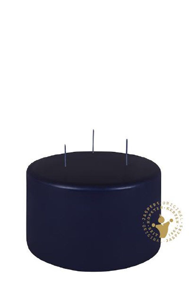 Jaspers Kerzen Stumpenkerze Dreidochtstumpenkerzen delftblau 100 x 150 mm von Jaspers Kerzen