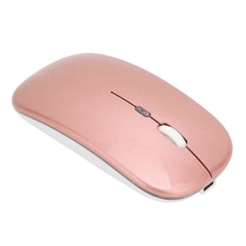 Jectse Kabellose Maus, 800/1200/1600 DPI Einstellbare Tragbare Maus mit USB-Empfänger und Kabel, Ergonomische Leise Computermaus für Laptop PC Tablet (Roségold) von Jectse