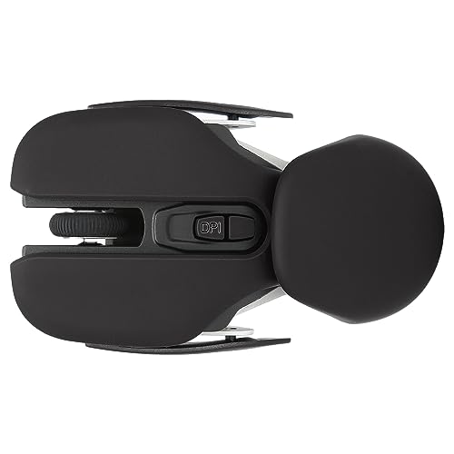 Jectse Kabellose Maus, Tragbare Gaming-Maus mit USB-Kabel und USB-Empfänger, Ergonomische Computermaus für das, 800/1200/1600 DPI Einstellbar (Schwarz) von Jectse