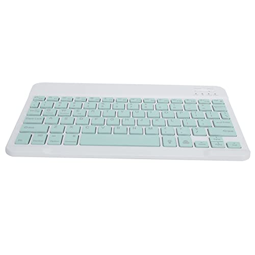 Jectse Kabellose Tastatur, Tragbare -Tastatur mit USB-Kabel, Universelle wasserdichte Ergonomische Tastatur mit RGB-Hintergrundbeleuchtung für Computer, Laptop, Tablet, Smartphone (Hellgrün) von Jectse