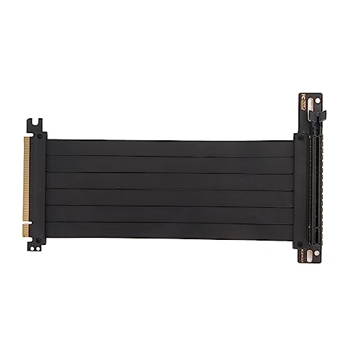 Jectse PCIE 3.0 X16 Riser-Kabel, PCIE 3.0-Verlängerungskabel, Flexibler High-Speed-Extender-Kartenverlängerungsanschluss, 90-Grad-Adapter für Grafikkarte (Schwarz) von Jectse