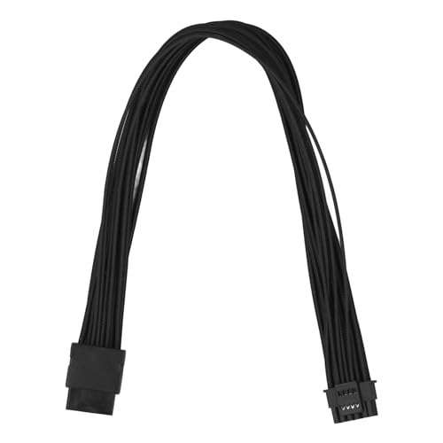 PCIe 5.0 12vhpwr GPU-Kabel, 600 W, 12+4-polig, Stecker auf Buchse, GPU-Kabel, 34,9 cm Länge, Legierter Kupferanschluss für 3090ti 40-Serie (Black) von Jectse