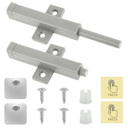 Jeffdad 2 Stück Drucktüröffner Push to Open Türöffner, Magnetische Türschnäpper Schranktür Magnetschnäpper Drucktüröffner Magnet Push Türverriegelung für Küche Schrank Schublade Push Öffner von Jeffdad