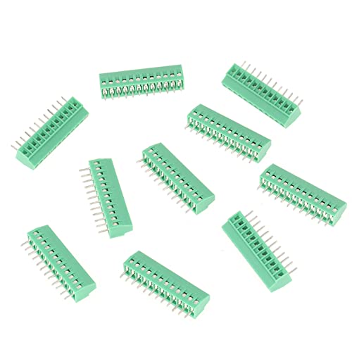 12-poliger Grüner PCB-Universal-Schraubklemmenblock-Anschluss für PCB-Verkabelung, 10 Stück/Set von Jeffergarden