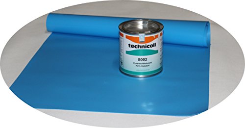 Jeha Pool Reparaturset mit Kleber 290 gr. PVC Kleber Folien Reparaturset Poolflicken + Kleber Schwimmbad Verschiedene Größen (140 x 70 cm) von Jeha