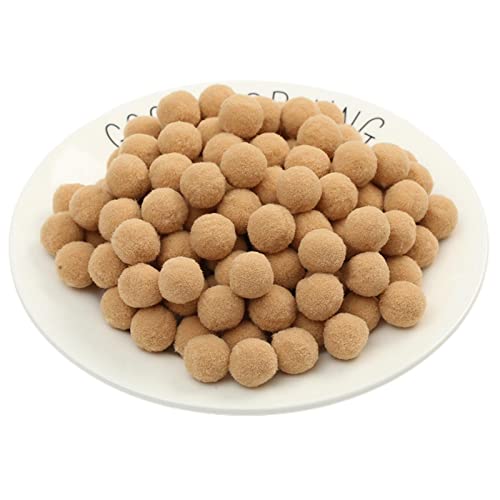 100 Stück 20mm Pompons Zum Basteln Flauschigen PlüSch BäLle Pom Pom BäLle Bunte Pompom Pompon Bunt Mini Pompons BäLle Flauschigen Craft Pom Poms Bunte Flauschige Pompon (Nr. 31 Khaki) von JekyTMP