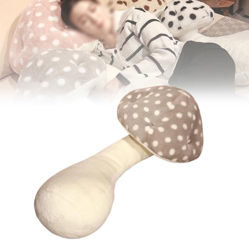 Jelaqmot Mushroom Body Pillow, Mushroom Plushie, Mushroom Plush Pillow, Body Pillow Pillowcase Mushroom, Lovely Mushroom Pillow Stuffed Plush Mushroom Pillow (Grey,S) von Jelaqmot