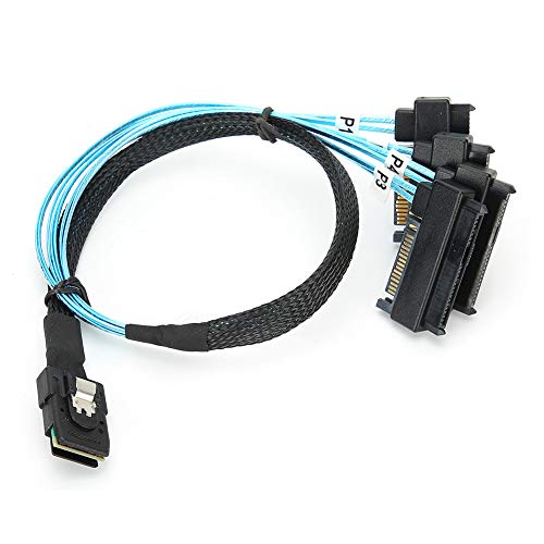 Jenngaoo G0508 Mini SAS Kabel mit SATA Stromversorgung, 29 polig SFF 8087 zu SFF 8482 Datenleitung Computerzubehör Server Computerzubehör von Jenngaoo