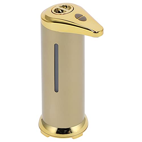 Jenngaoo Seifenspender Automatisch, 250ml Automatischer Flüssig seifensp Ender berührungs lose Infrarot Sensor Flüssig seifensp Ender Pumpe für Küchen Bad Hotel(Gold) von Jenngaoo