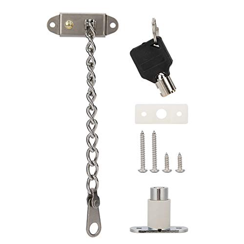 Türkette Sicherheitsschloss, Edelstahl Fensterkettenschloss Schlossschutz Türbegrenzer Kindersicherheitskette Türschutzverriegelung mit Schlüssel - 20 cm Türkette Sicherheitsschloss, Edelstahl Fensterkettenschloss Schlossschutz Türbegrenzer Kindersicherheitskette Türschutzverriegelung mit Schlüssel - 20 cm von Jenngaoo