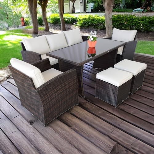 Jet-Line® | Gartenmöbel | Loungemöbel Havanna | Dunkelbraun | Garten | Essgruppe | Polyrattan | Sitzgruppe | Essgruppe | Garten Lounge von Jet-Line