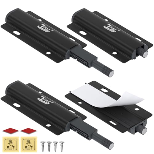 Drucktüröffner Push to Open Jiayi 4 Stück Magnetische Schiebetür Schloss Heavy Duty Touch Türschloss Push Offen Schrank Hardware Für Schränke, Schränke, Wandschränke Magnetische Schiebetür Schloss von Jiayi