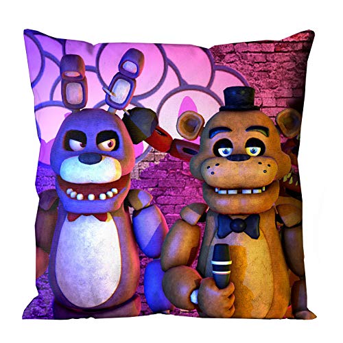 Jilijia FNAF Five Nights Kissenbezug, doppelseitig, bedruckt, exquisites Muster, Kissenbezüge für die Dekoration von Wohnzimmer, Sofa für Weihnachten, Thanksgiving, Geburtstagsgeschenk von Jilijia